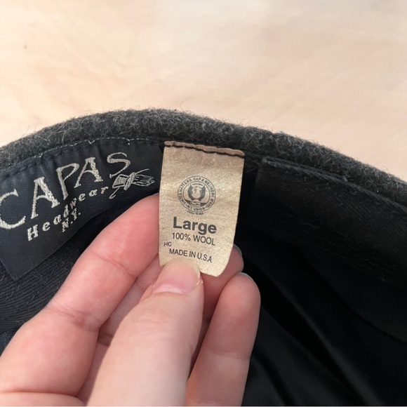 Capas Headwear N.Y. Vintage newsboy cap gray wool size large - Picture 5 of 6